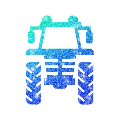 Kita Schlepper Glitzertattoo Schablone