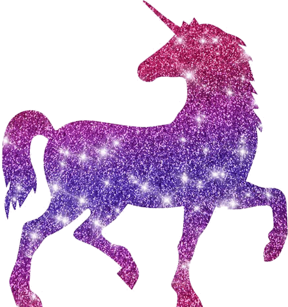 Einhorn Glitzertattoo Schablone