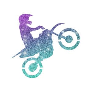 motocross-1 Glitzertattoo Schablone
