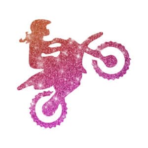 motocross-3 Glitzertattoo Schablone