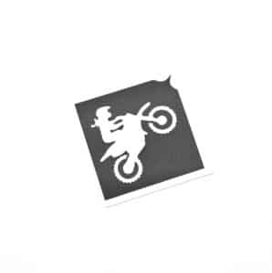motocross-3-Layout Glitzertattoo Schablone