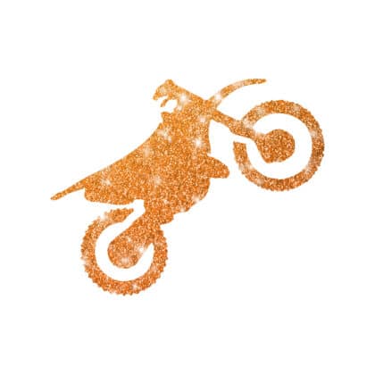 motocross Glitzertattoo Schablone