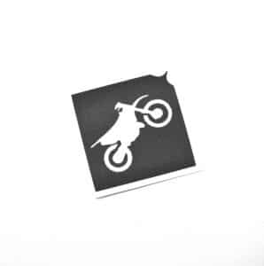 motocross-4-Layout Glitzertattoo Schablone