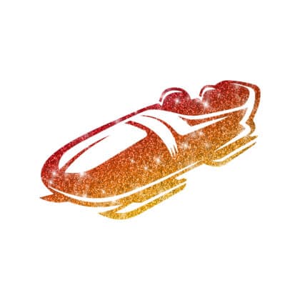 Bobfahrer Glitzertattoo