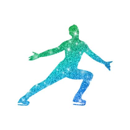 Eiskunstlaeufer Glitzertattoo