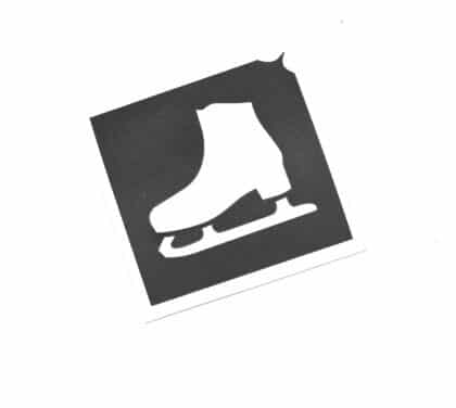 Schlittschuh Schablone