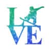 Snowboard-Love Snowboard-Love Glitzertattoo