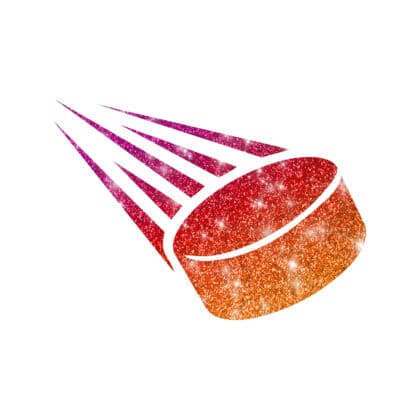 eishockey-puck glitzertattoo