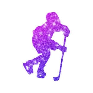 eishockey-spieler glitzertattoo