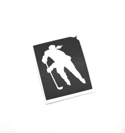 eishockey-spielerin schablone
