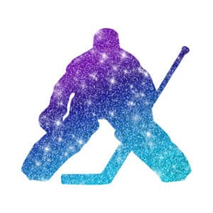 eishockey-torwart glitzertattoo