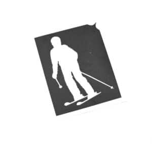 skifahrer Schablone für Glitzertattoos