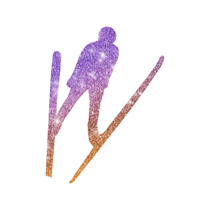 ski-springer glitzertattoo