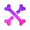 Grusel-Knochen Glitzertattoo