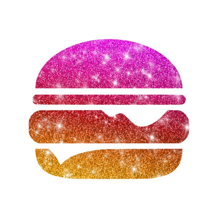 Hamburger Glitzertattoo