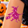 Hexe Hexe Schablone für Glitzertattoos
