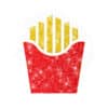 Pommes-Tuete Glitzertattoo