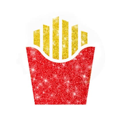 Pommes-Tuete Glitzertattoo
