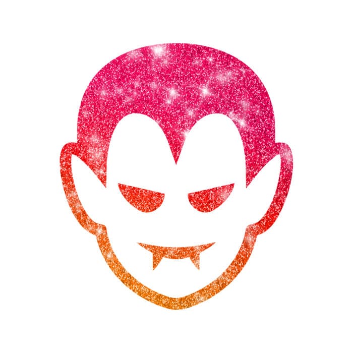 kleiner -Vamper Glitzertattoo